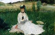 Berthe Morisot Reading, Sweden oil painting artist